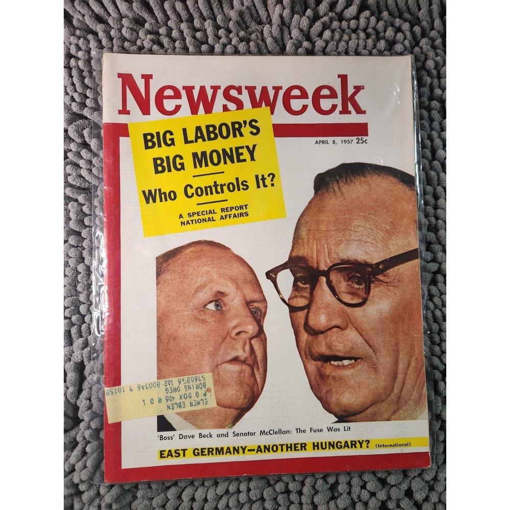 NEWSWEEK Magazine APRIL 8 1957 DAVE BECK Vintage~RARE